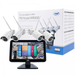 Video surveillance kit PNI House WiFi650 - 4 Full HD Wi-Fi P2P and 12-inch LCD monitor
