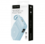 10 000 mAh laadija-aku (Power Bank) juhtmevaba laadimisega iPhone 12+ ja Android, USB-C + USB-A jaok