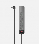 Converter Hama  power strip 5-way sockets Grey Black