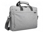 Laptop bag | MUSTELA | 15.6" | grey | poliester 600D