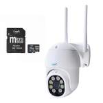 PNI IP840 wireless video surveillance camera + PNI 128GB WiFi card, PTZ, 8MP 4K, micro SD slot, stand-alone, AI functions, ONVIF, ICSee app