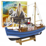 M&auml;nguala | PC | Konsoolid | Tarvikud // M&auml;nguasjad ja m&auml;ngud lastele // Model Kolekcjonerski Dekoracyjny Statek Kuter Rybacki Niebieski 30x26cm