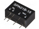 Converter: DC/DC | 1W | Uin: 18&divide;36V | 15VDC | Iout: 6&divide;67mA | SIP6 | 3g