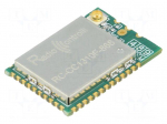 Module: RF | 868MHz | GPIO,SPI | -124dBm | 2.7&divide;3.8VDC | 14dBm | 15x22mm