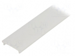 Cover for LED profiles | white | 2m | V: F | push-in