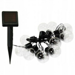 LED bulb Elight  Solar Bulb String Light 6.5m 30pcs G40 Transparent Bulbs Solar Powered Transparent