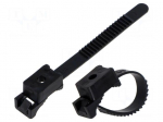 Cable strap clip | L: 80mm | 100pcs | -15&divide;80&deg;C | StrapLock | Body: black