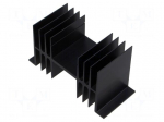 Heatsink: extruded | H | TO3 | black | L: 50mm | W: 115mm | H: 63mm | 1.3K/W