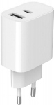 Charger Gembird USB Type-C + USB Type-A White