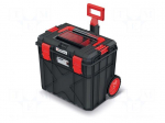 Chest | tool case | with wheels | black | polymer | X BLOCK ALU LOG