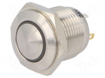Switch: vandal resistant | Pos: 2 | SPST-NO | 2A/36VDC | IP65 | OFF-(ON)