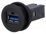 USB socket | 22mm | Harmony XB5 | -40&divide;70&deg;C | &Oslash;22mm | IP20 | Colour: black