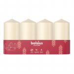 Bolsius Cylinder Candles 4pcs 100x48mm Cream
