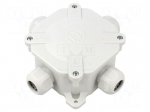 Enclosure: junction box | X: 80mm | Y: 80mm | Z: 45mm | wall mount | IP67