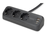 Switches and sockets Digitus  3-way office socket strip with 2x USB-A and 1x USB-C connections | DA-70625