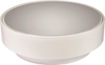 DIONE LED white ring, white bottom, milky lampshad
