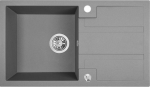 Barbados,granite sink,with siphon,76x44x18cm,grey