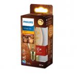 PHILIPS LED B35 15W 1800K E14 dzintarota stikla spuldze dimmējama RETRO vintage 8721103048899 929004583701