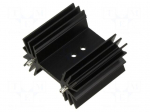 Heatsink: extruded | grilled | black | L: 38.1mm | W: 42mm | H: 25.4mm