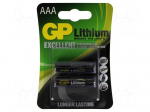 Battery: lithium | 1.5V | AAA | Batt.no: 2 | non-rechargeable