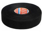 Fabric tape | PET wool | W: 38mm | L: 25m | black