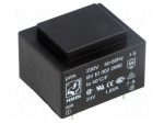 Transformer: encapsulated | 1.8VA | 230VAC | 24V | 75mA | Mounting: PCB