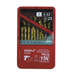 Trellid, kruvikeerajad, puurvasarad // Lisaseadmed lihvijatele, puuridele ja kruvikeerajatele // Zestaw 25szt wierteł do metalu hss+kobalt+tin, 135&deg;