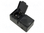 Connector: AC supply | socket | 2P+PE | 250VAC | 16A | dark grey | PIN: 3