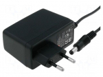 Power supply: switched-mode | volatage source | 15VDC | 1A | 15W | 77%