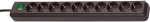 Brennenstuhl Eco-Line 10-Way Power Strip with Switch, Black
