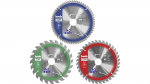 Einhell-KWB circular saw blade set, Ř 165 x 20mm, 3 pieces