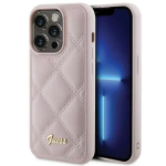 Guess GUHCP15XPSQSQSP iPhone 15 Pro Max 6.7" r&oacute;żowy|pink hardcase Quilted Metal Logo
