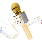 Spordiks ja aktiivseks puhkuseks // Tourism accessories // Mikrofon karaoke bezprzewodowy bluetooth głośnik 2 złoty e114