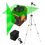 Laser płaszczyznowy 30 m, 5 linii, 360&deg; w poziomie, z etui i statywem 1.5 m