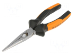 Pliers | cutting,insulated,straight,half-rounded nose | 200mm