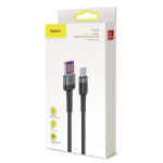 Baseus Type-C laadimisjuhe Cafule SuperCharge 40W PD 3.0, QC 3.0, 40W, 1m Gray/Black (CATKLF-PG1)