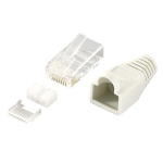 Logilink CAT6 RJ45 kaabel&uuml;henduste komplekt 100 tk, varjestatud, grey