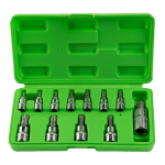 &bdquo;STAR PLUS&ldquo; "TORX" peaotsikute komplekt 1/4", 3/8", 1/2" k&auml;igud, 12 tk DS1236
