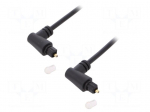 Cable | both sides,Toslink plug angled | 2m | black | &Oslash;out: 4mm