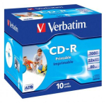 Other Computer Accessory Verbatim Printable CD-R 80min/700MB x52 Cake Box 10