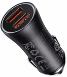 Baseus Golden Contactor Max car charger, 2x USB, 60W (gray)