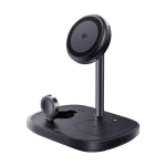 Bezvadu magnētiskais uzlādes statīvs EnerFill FS41 3-in-1 22,5 W USB-C, melns