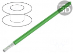 Wire | HookUp Wire Teflon | stranded | Cu | 28AWG | green | PTFE | 600V