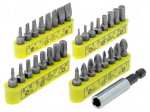 Kit: screwdriver bits | Pcs: 32 | 30mm | Mounting: 1/4" (C6,3mm)