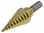 Drill bit | for thin tinware | &Oslash;: 4&divide;22mm | 3/8" (10mm) | Steps: 10