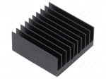 Heatsink: extruded | grilled | BGA | black | L: 33mm | W: 33mm | H: 14.5mm