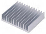 Heatsink: extruded | grilled | aluminium | L: 50mm | W: 59.69mm | H: 15mm