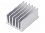 Heatsink: extruded | grilled | natural | L: 50mm | W: 36.8mm | H: 25mm
