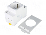 E-type socket | 250VAC | 16A | IP20 | on panel | Input: 6mm fork | 62mm