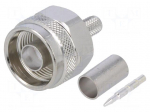 Plug | N | male | straight | 50&Omega; | B7808A,CNT-240,H155,LMR240 | crimped